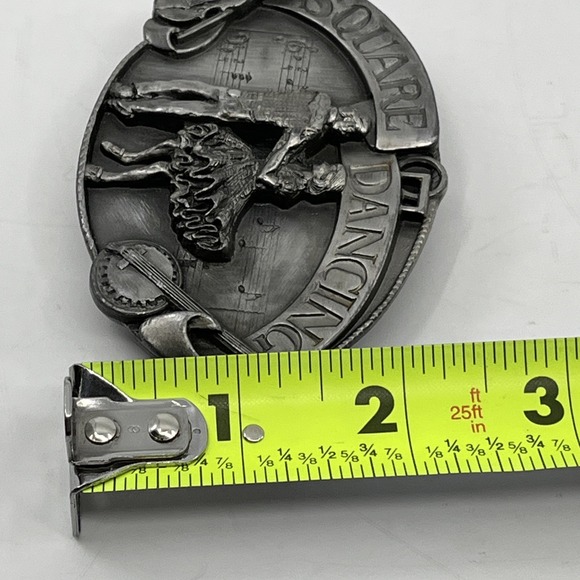 Vintage 1985 Siskiyou Williams Oregon Square Dancing Belt Buckle Pewter‎ main image 5